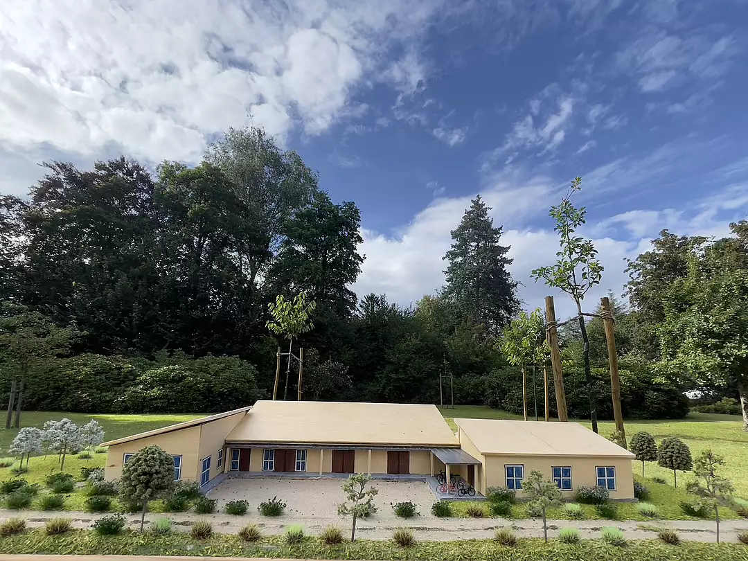 Modell des neuen Handwerksgebäudes im Maßstab 1:100